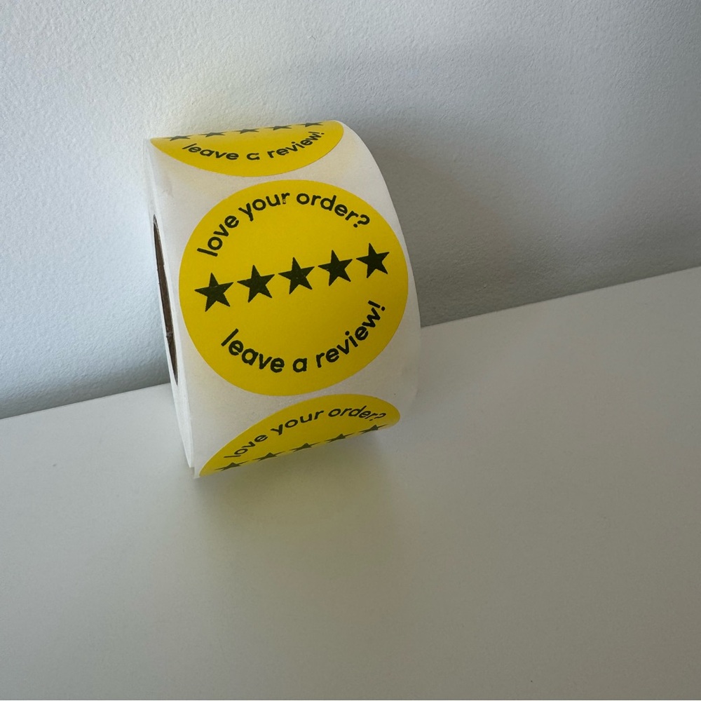 🎉BEST SELLING🎉⭐️100 Please Leave a Review Star Stickers label NEW - Picture 2 of 10
